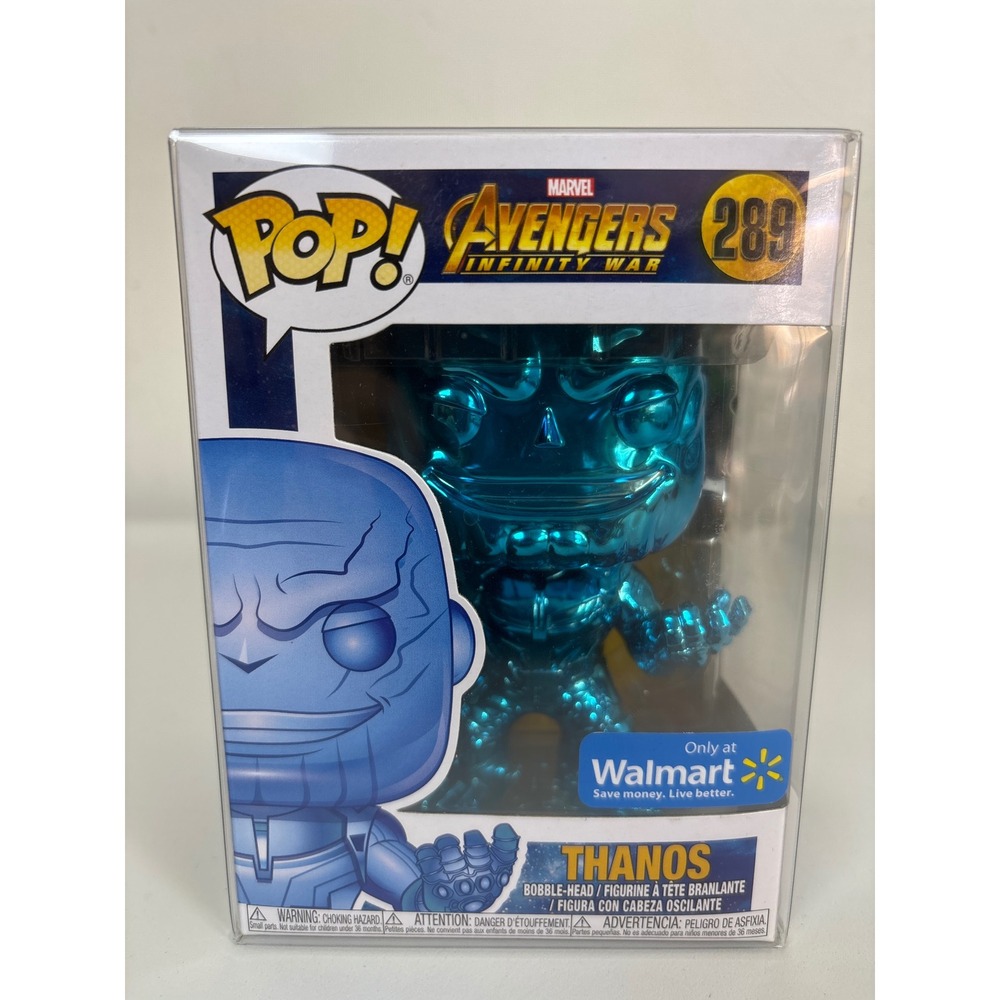 Funko Pop Marvel Avengers Infinity War Thanos 289 Blue Chrome Walmart Exclusive
